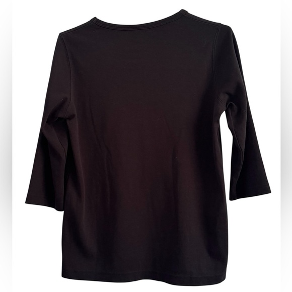 Get Lucky Y2K Black 3/4 Sleeve Embellished Pumpkin Sequin Design Top Size Small - Picture 6 of 12